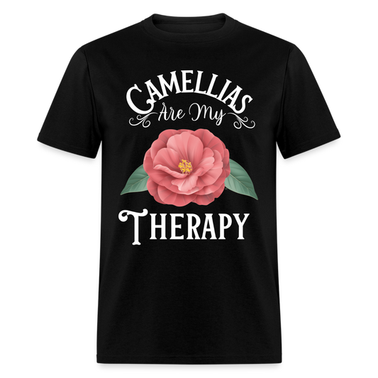 Camellias Are My Therapy Unisex Red SD Flower - black