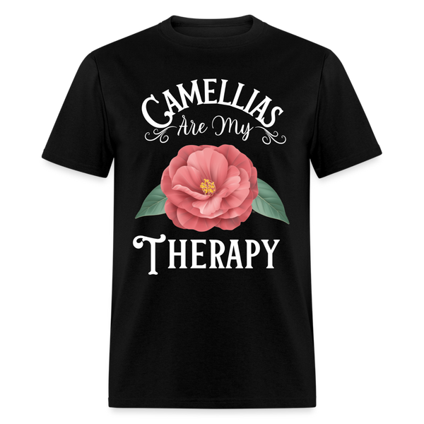 Camellias Are My Therapy Unisex Red SD Flower - black