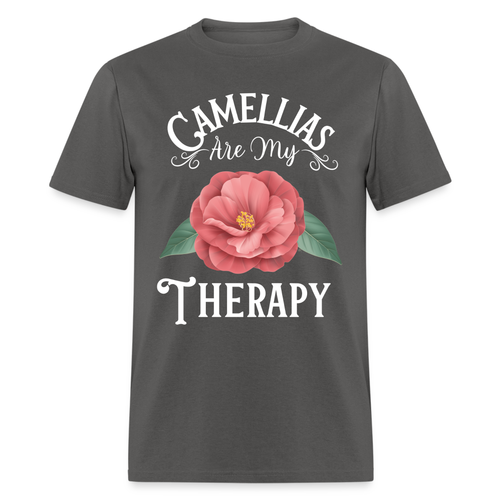 Camellias Are My Therapy Unisex Red SD Flower - charcoal