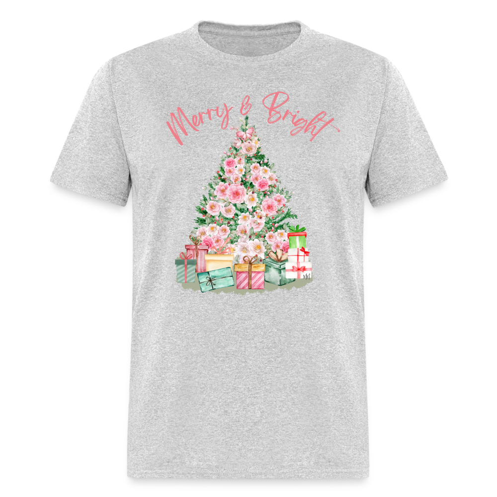 Camellia Christmas Tree Unisex T-Shirt - heather gray