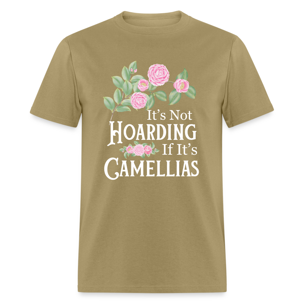Camellia Hoarding Dark Unisex T-Shirt - khaki