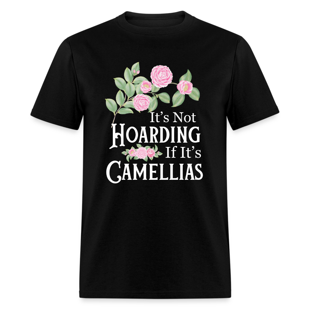 Camellia Hoarding Dark Unisex T-Shirt - black