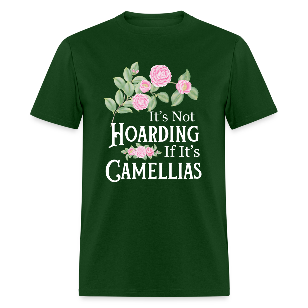 Camellia Hoarding Dark Unisex T-Shirt - forest green